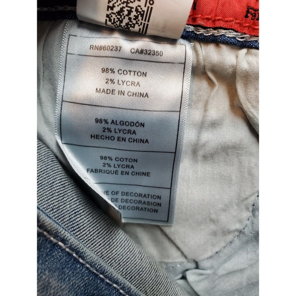 Ferrani Jeans Boys 12‎ Blue Denim Cotton Stretch Light Wash Pockets Straight Leg - Picture 15 of 16